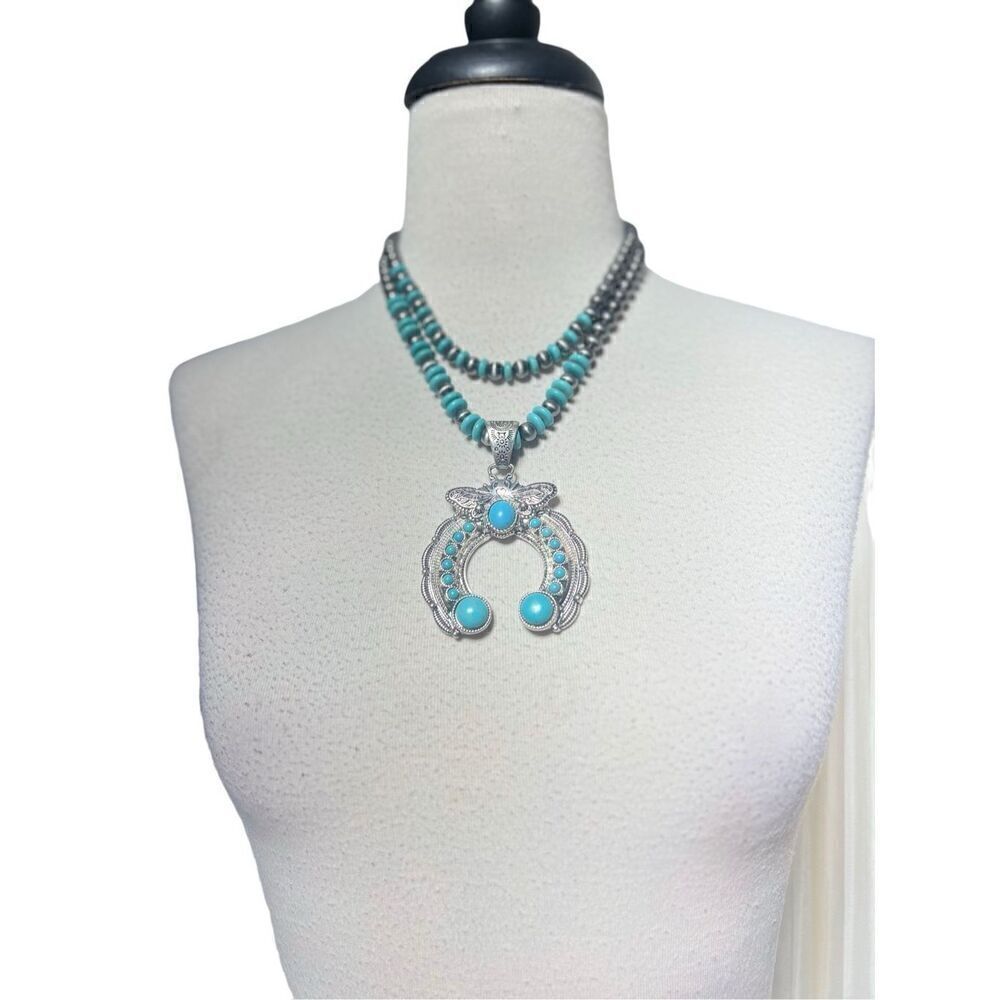 Squash Blossom Necklace and Matching Earrings NWT